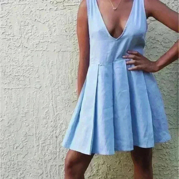 Tobi GISELLE BLUE MINI SHIFT DRESS - Picture 3 of 11